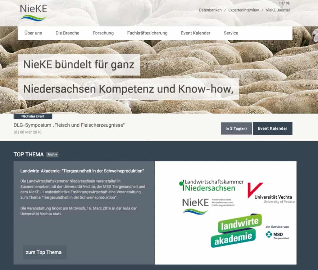 NieKE-Niedersächsisches Kompetenzzentrum Ernährungswirtschaft